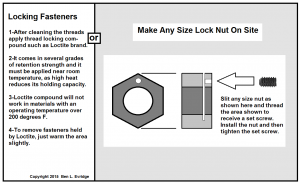 Make any size lock nut